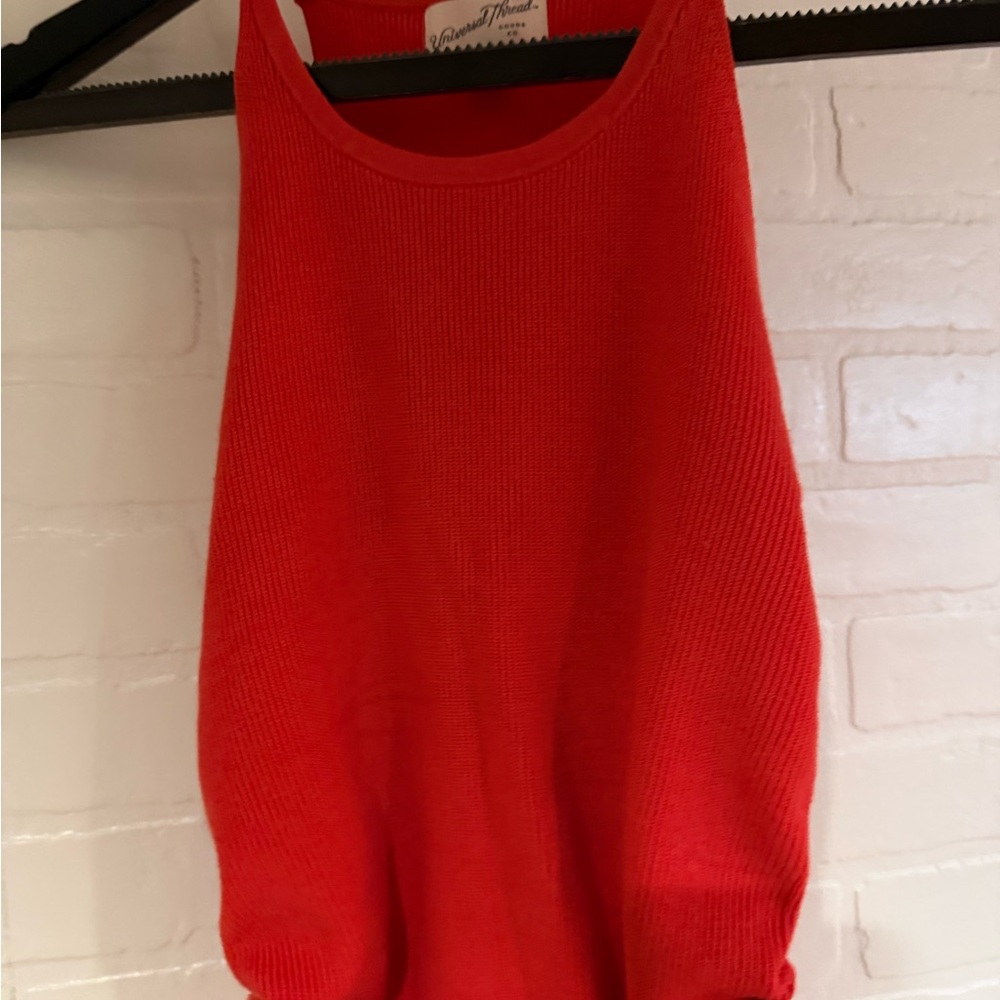 Universal Thread Red Ribbed Tank Top - Picture 2 of 7